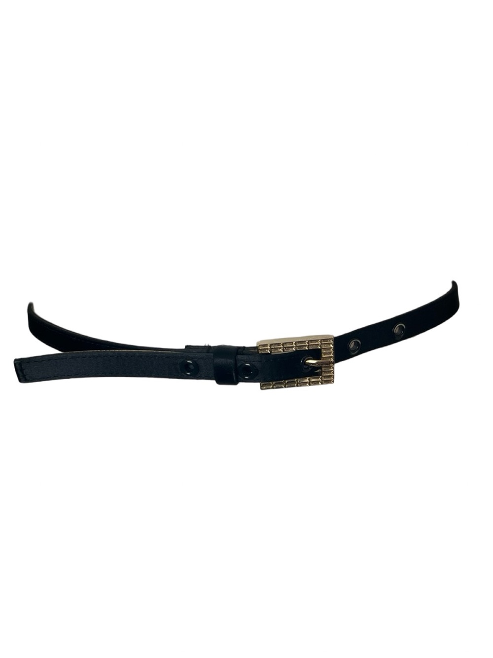 Talbots Black Satin Belt Thin Classic Chic Womens Size Medium